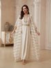 Modest Abaya Dress Women's Clothing Middle East Style Sequin Two Piece Robe Dress Polyester_ecoleips.com