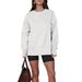 Women's Clothing Women’s Casual Long Sleeve Pullover Sweatshirt – Oversized Round Neck Fleece-Lined Fall/Winter Essential (S-XXL)_ecoleips.com
