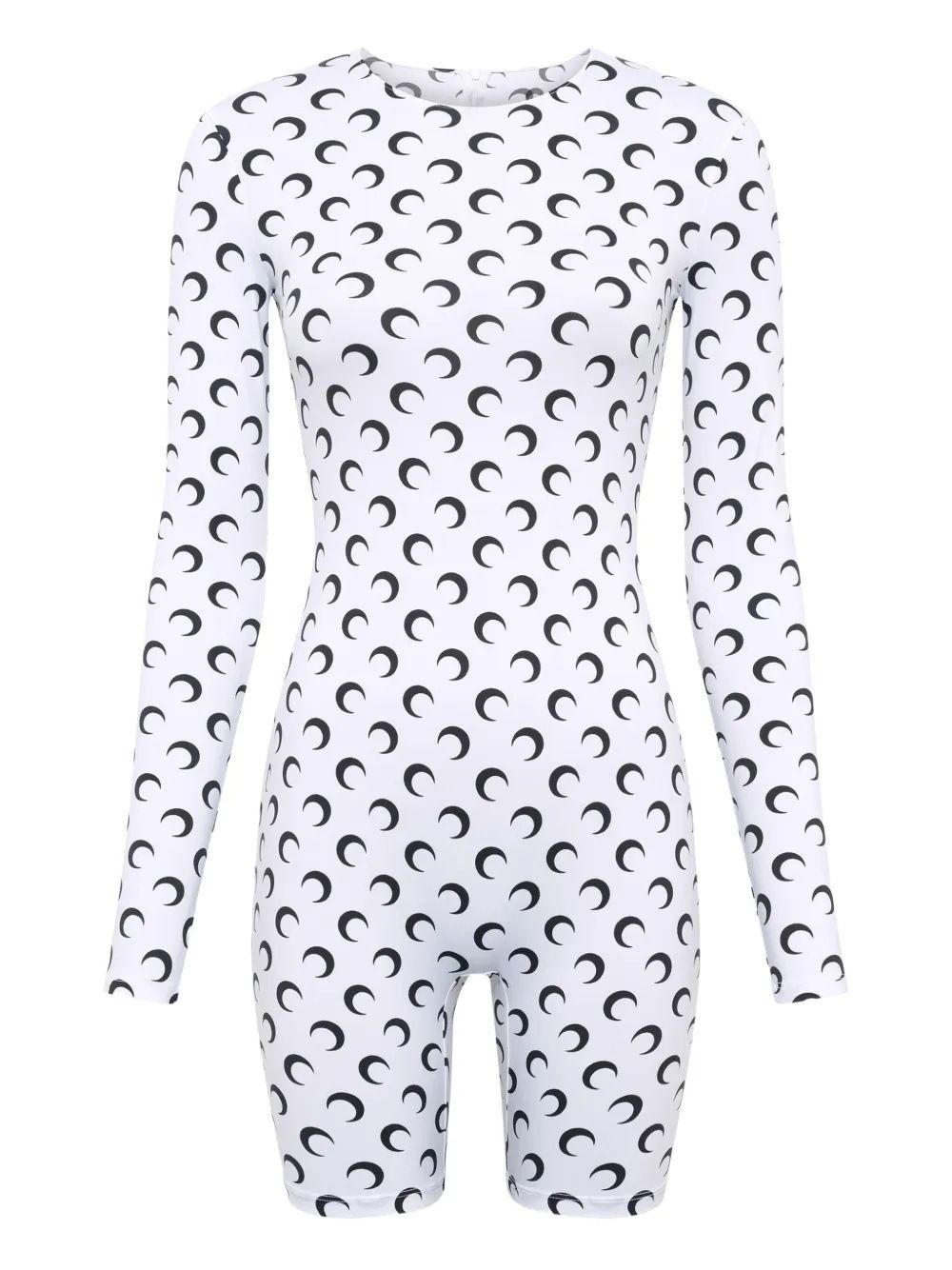 Slimming Bodysuit European American Style Sexy Design Moon Shape Printed Jumpsuit Romper for Women_ecoleips.com