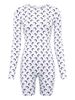 Slimming Bodysuit European American Style Sexy Design Moon Shape Printed Jumpsuit Romper for Women_ecoleips.com