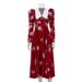 Cross-border European And American Women's Fashion 2026 Early Spring New Vintage Print Flared Dress, Elegant_ecoleips.com