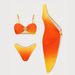 Women's Clothing Three Piece Metallic Bikini Set European American Style Sexy Solid Color Cross Two Piece Swimsuit_ecoleips.com