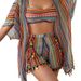 Sexy Tassel Bikini Set 4-Piece Sunscreen Cover Up Swimsuit For Women American Middle Eastern Fashion_ecoleips.com