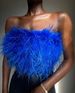 Women's Clothing Fashion Fluffy Multi Color Furry Tube Tops Versatile_ecoleips.com