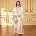 Women's V Neck Long Robe Printed Tassel Detail Cross Border Foreign Trade Dress Malaysian Style Islamic Fashion Clothing_ecoleips.com
