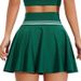 Women's Clothing Tennis Skirt Sports Skirt Badminton Skirt Seamless Knitted Four Sided Stretch Sports Casual_ecoleips.com