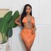 YM53035 Women's Handmade Crochet Hollow Tassel Strapless Sexy Short Dress Two-Piece Set_ecoleips.com
