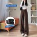 Women's Straight-leg Jeans, New Autumn 2025 Fashion, Korean Style Slimming Loose Wide-leg Pants, Women's Model A7571_ecoleips.com