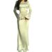 Women's Spring/Summer Solid Color Round Neck Long Sleeve Belted Dress With Traditional Chinese Style And Casual Slimming_ecoleips.com