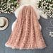 Ethereal Beaded Long Skirt For Women Elegant Fairy-like Cake Design Pleated Mid-Calf Summer Style Casual Chic Fashion_ecoleips.com