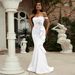Women's Clothing One Word Collar Sleeveless Temperament Slim Long Section Solid Color Banquet Bridesmaid Dress Evening Dress_ecoleips.com