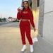 2022 European American Fashion Women's Clothing, Fleece-lined Solid Color Hooded Sweatshirt, Long-sleeve Drawstring_ecoleips.com