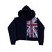 Oversized Hooded Sweatshirt With Plush-Lined Hood - Unisex Black Zip-Up Streetwear Pullover | 3D Graphic Detail_ecoleips.com