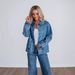 Women's Denim Jacket – 2025 Fall Trend Single-Breasted Oversized Casual Coat (Cotton Blend, Blue, S-XL)_ecoleips.com
