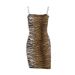 European And American Cross-border Bestseller 2024 Autumn New Leopard Print Strap Mini Dress, Women's Foreign Trade_ecoleips.com