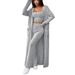 Women's Clothing Autumn And Winter Lazy Style Fashion Suits Fashionable Leisure Home Knitted Three Piece Suits_ecoleips.com