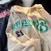 fleece-lined Thickened Hooded Sweatshirt Women, Loose Oversize Zip-up Cardigan, 2025 Winter Vintage Coat_ecoleips.com