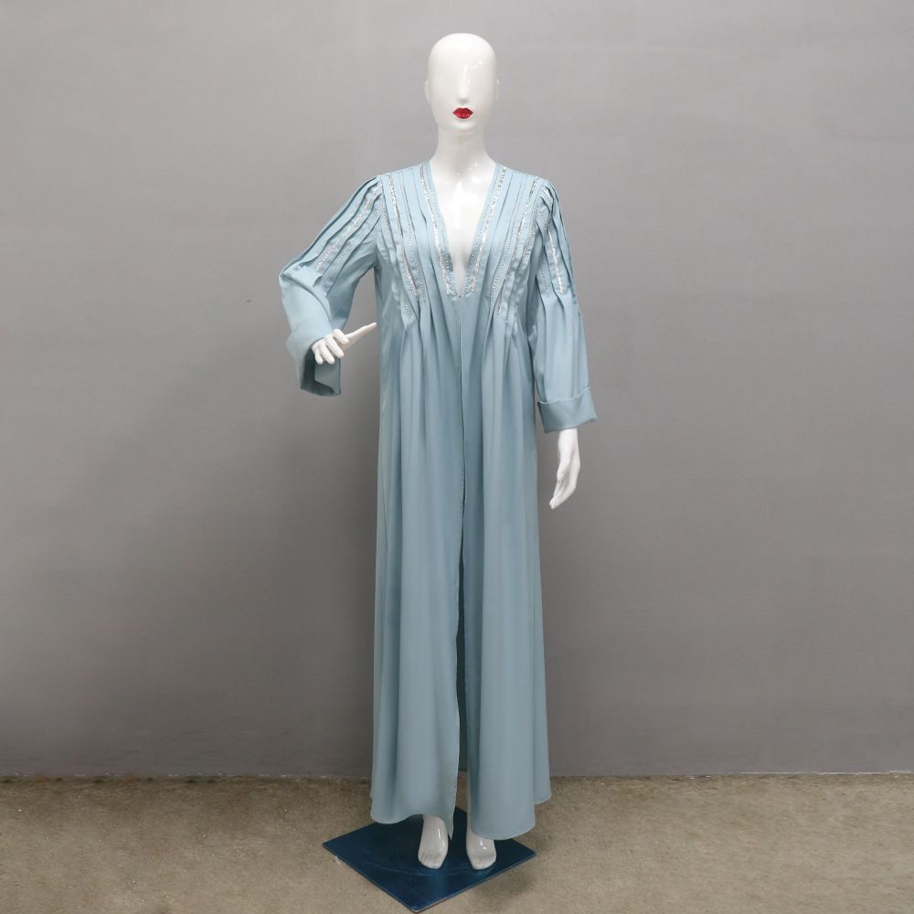 XQY500202 Middle East Spring And Summer New Style Sequin Hot Diamond Fashion Urban Casual Jacket Robe Without Headscarf_ecoleips.com