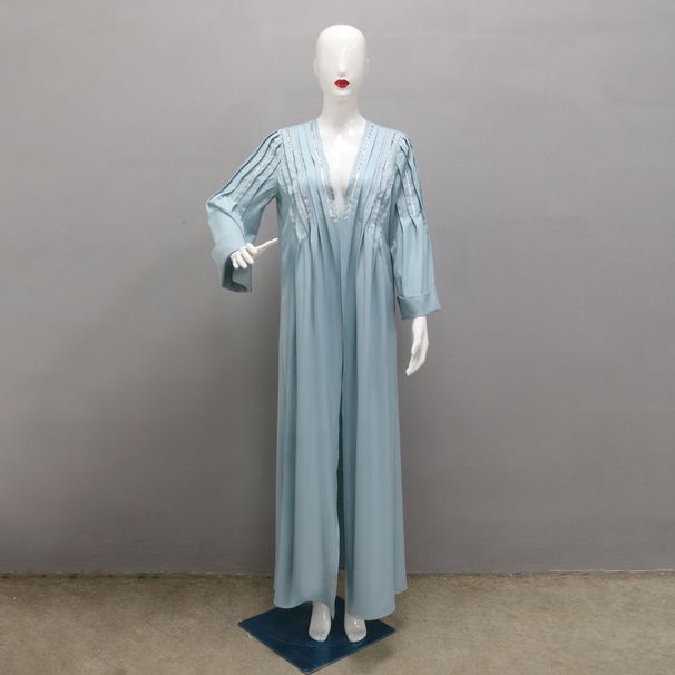 XQY500202 Middle East Spring And Summer New Style Sequin Hot Diamond Fashion Urban Casual Jacket Robe Without Headscarf_ecoleips.com