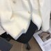 Women's Clothing Autumn And Winter New French Style Mink Fleece Long Sleeved Sweater Knitted Cardigan Women's High End Chic Loose Top_ecoleips.com
