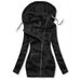2026 European And American Foreign Trade Autumn Winter New Women's Clothing Patchwork Drawstring Pocket Hooded Slim_ecoleips.com