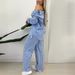 Women's Clothing Striped Shirt Vest + Casual Pants Three Piece Set_ecoleips.com