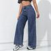 American Style Wide-Leg For Women 2025 Spring New Washed Loose Slimming Straight-Leg Floor-Length Jeans_ecoleips.com