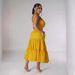YZ1364 Women's Fashion Wrap Chest Patchwork Dress Two-Piece Set With Pockets_ecoleips.com
