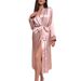 Manufacturer In Stock Long Ice Silk Robe Summer Thin Fashion Simple Homewear Women's Sexy Cardigan Bathrobe_ecoleips.com