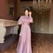 Women's Clothing Hot Diamond Long Robe Swing Evening Dress_ecoleips.com