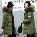 Chic Faux-Fur Trimmed Quilted Coat – Slim-Fit Winter Jacket For Women (M-4XL, Zip Front, White/Pink/Red/Grey/Green/Black, Fox Collar)_ecoleips.com