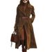 Classic Loose-Fit Long Coat – Women's Autumn/Winter Oversized Trench Coat (Khaki, S-XL)_ecoleips.com