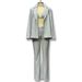 Women’s Clothing Glittery Look Fashion Suits Shiny Suit Jacket Underwear Straight Pants Three Piece Suit_ecoleips.com