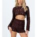 Women's Lace Knit Shorts Set - Sexy Long Sleeve Crop Top & Sweater Two-Piece Outfit, Casual Streetwear, Boho Chic_ecoleips.com