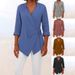 Women's Clothing Spot Spring And Summer Lapel Solid Color Loose Shirt_ecoleips.com