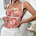 Sexy Hot Girl Women's Printed Flower Sling Irregular Fishbone Vest New Arrival Clothing_ecoleips.com