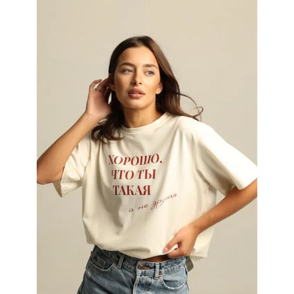 American-style Personalized Fashion Trendy Ins-style Letter Print Versatile Loose 100% Cotton Short-sleeve T-shirt_ecoleips.com