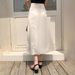 Women's Clothing Satin Midi Skirt Mid Length Imitation Silk Women's Bottoms Style For Formal & Casual For Women_ecoleips.com