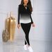 Fall Essentials: Women's Long Sleeve Round Neck Top And Pants Two-Piece Set_ecoleips.com