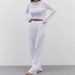 Knitted Loose Jacquard Soft Sleeve Long Pants Lace Trim Pajamas Two-Piece Set European And American Autumn New Home_ecoleips.com