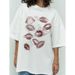 Summer New Niche Unique Design Printed Cotton Round Neck T-Shirt For Women Loose Versatile Casual Top Trendy Ins_ecoleips.com