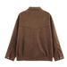 Soft Velvet-Touch Jacket - Oversized Casual Blazer For Women | Versatile & Stylish (Dark Brown/Light Brown, XS/S/M/L)_ecoleips.com