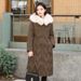 Women's Clothing Winter Long Hooded Coat With Faux Fur Trim, Slim Fit Warm Padded Jacket For Casual & Office Wear (Black, Khaki, Brown, White)_ecoleips.com