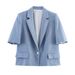 Women's Sleeveless Blazer & Pants Set - Stylish Office Wear, Comfortable Polyester Suit For Business Casual, Urban Fashion Outfit (Xs/S/M/L)_ecoleips.com