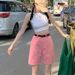 Fashionable Denim Shorts Women, Summer New Korean Style High-waisted Wide-leg Shorts, Slimming And Unique Straight-leg_ecoleips.com