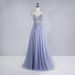 Women's Clothing New Spring And Summer Sling Long Sexy Tulle V Neck Evening Gown_ecoleips.com