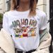 European And American Cross-border Foreign Trade Women's Clothing Christmas Merry Round Neck Printed Ladies Short Sleeve_ecoleips.com