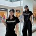 2026 Summer Casual Sportswear For Women, New Korean Style Fashion Short-Sleeve Top And Slimming Wide-Leg Pants Two-Piece_ecoleips.com