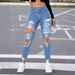 Women’s Clothing jeans spring and summer women's ripped high elastic jeans for women_ecoleips.com