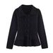 Women's Double-Breasted Knit Cardigan – Spring Fashion Oversized Open Front Coat With Pockets_ecoleips.com